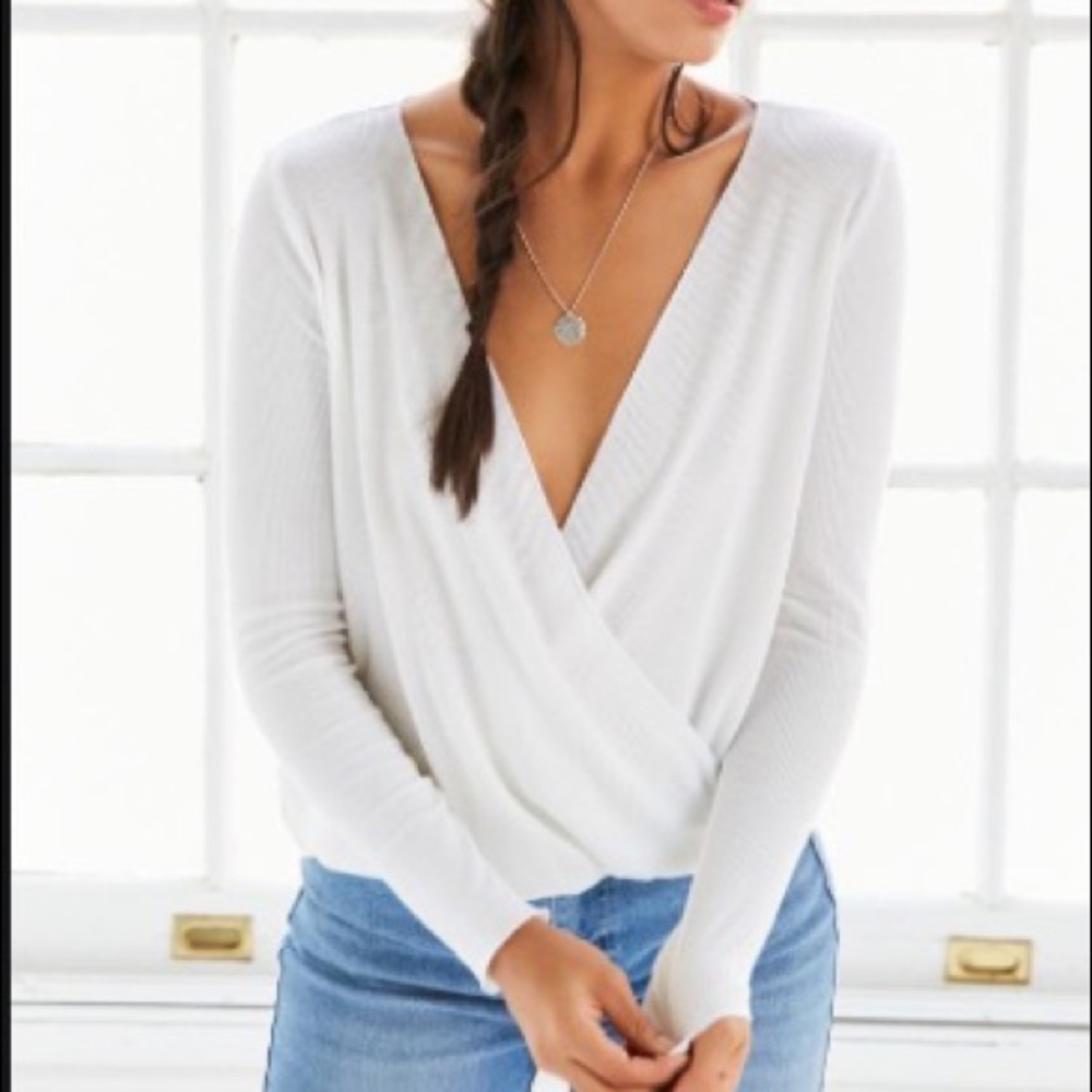 Urban Outfitters Cross Waffle-knit top